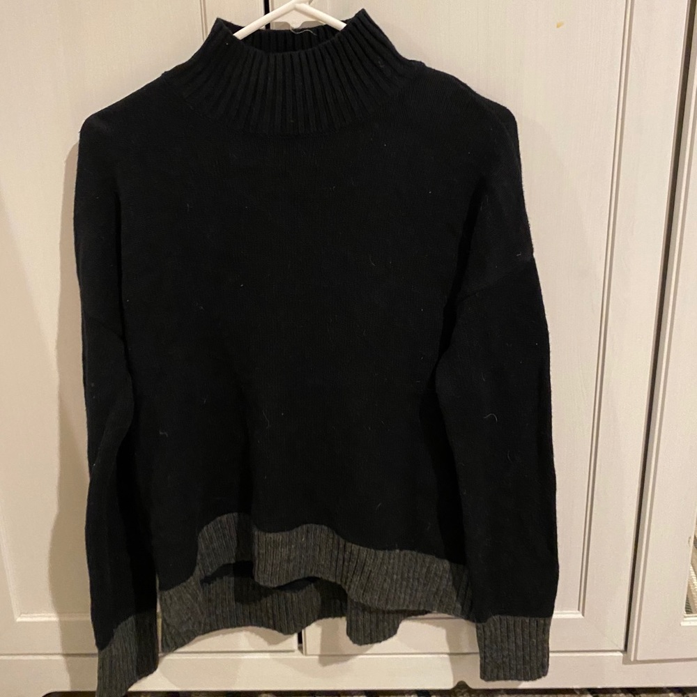 Black knit turtleneck sweater!